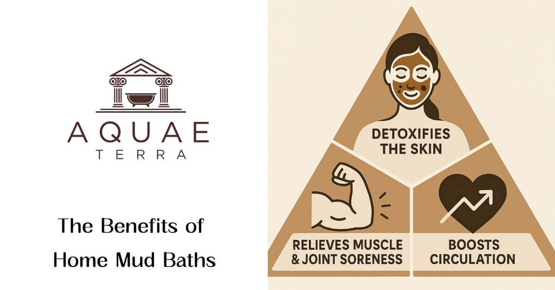 The Benefits of Home Mud Baths. Detoxifies the skin, relieves muscle & joint soreness, and boosts circulation. 
